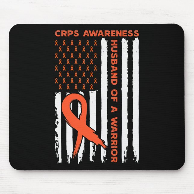 Husband Of A Warrior Crps Awareness Month Orange R Mouse Pad (Front)