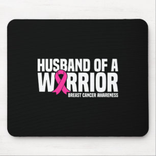Husband Of A Warrior Pink Ribbon Breast Cancer Awa Mouse Pad