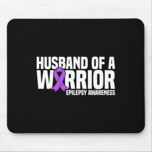 Husband Of A Warrior Purple Ribbon Epilepsy Awaren Mouse Pad