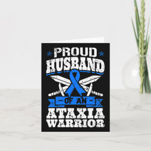 Husband Of An Ataxia Warrior Awareness Ribbon Dyst Card