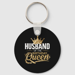 Husband Of The Birthday Queen Party Key Ring