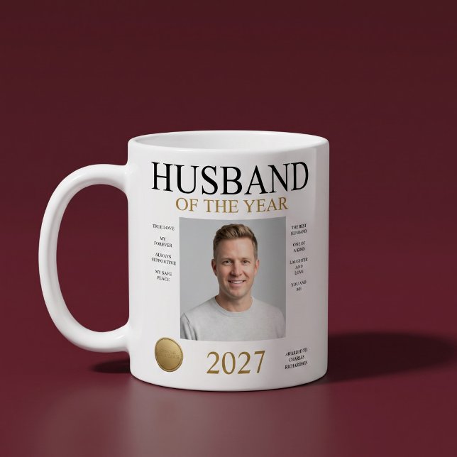 Husband Of The Year Photo Coffee Mug (Creator Uploaded)