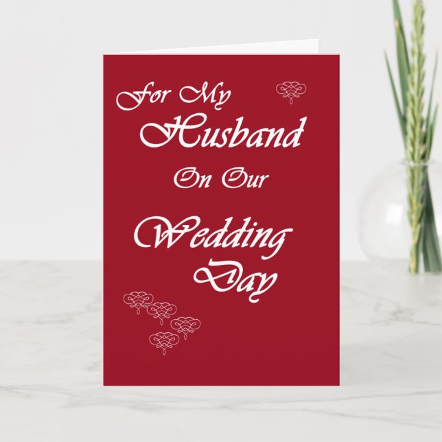 Husband on Our Wedding Day Card (Front)