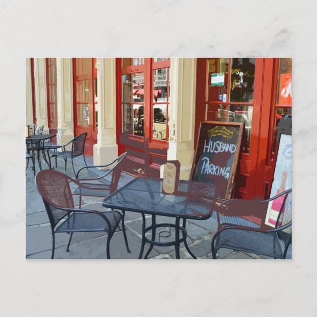 Husband Parking in Charleston Postcard (Front)