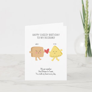 Husband Personalised Cheesy Birthday Card