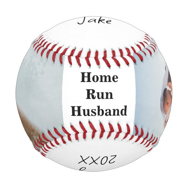 Husband Personalised Photos Baseball  (Front)