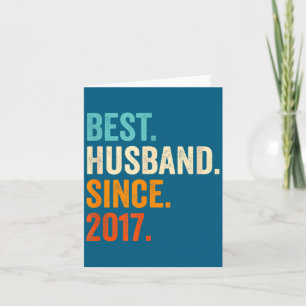 Husband Since 2017 8th Wedding Design Card