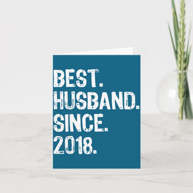 Husband Since 2018 1st Wedding Card (Front)