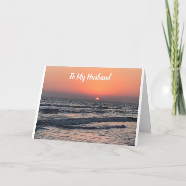 *HUSBAND**SUNSET TO SUNDOWN BIRTHDAY WISH CAR CARD (Front)
