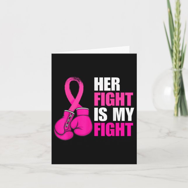 Husband Support Squads Breast Cancer Awareness Boy Card (Front)
