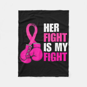 Husband Support Squads Breast Cancer Awareness Boy Fleece Blanket