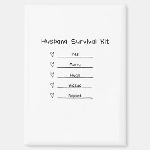 Husband Survival Kit cute  Magnet