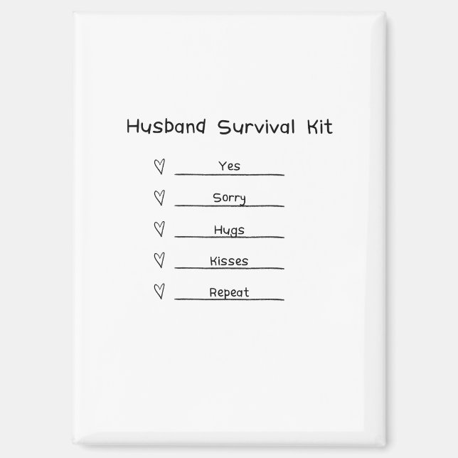 Husband Survival Kit cute  Magnet (Front)