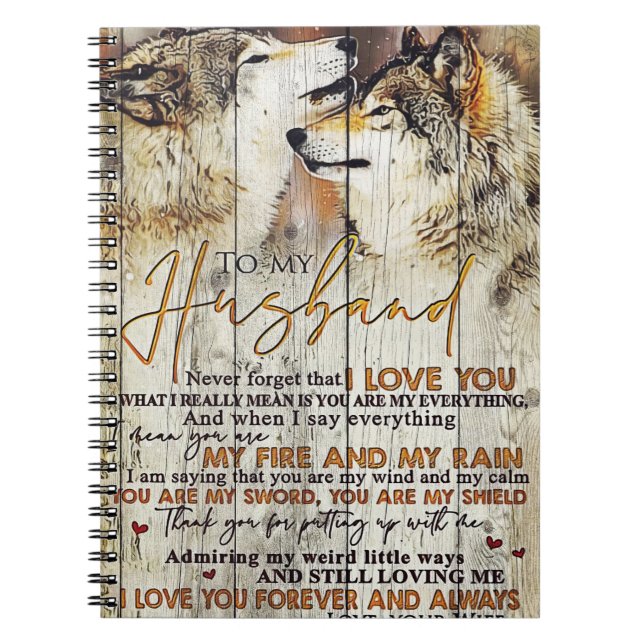 Husband To My Husband I Love You Notebook (Front)