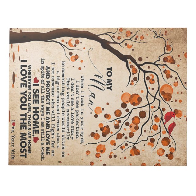 Husband To My Husband I See Home Notepad (Front)