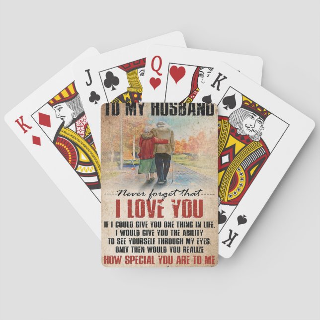 Husband To My Husband Never Forget Playing Cards (Back)