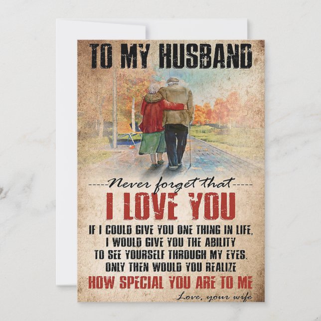 Husband To My Husband Never Forget Save The Date (Front)
