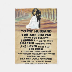 Husband To My Husband You Are Sunshine Fleece Blanket