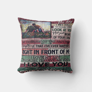 Husband To My Wife Letter   Love Quotes Gift Cushion