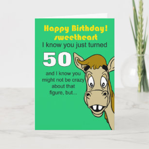 husband to wife turning 50 card