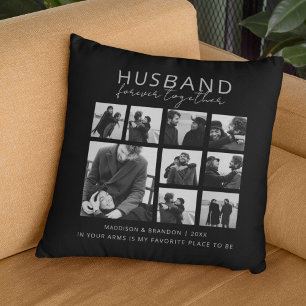 Husband Together Forever Photo Collage Cushion