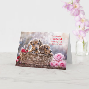 Husband Valentines Day Cute Dachshund Card