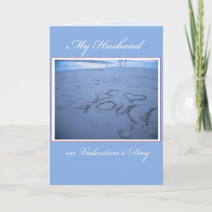 Husband Valentine's Day Sand Holiday Card