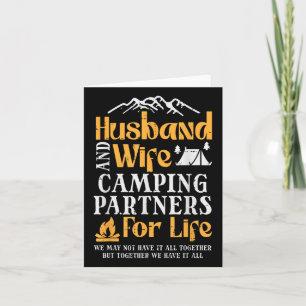 Husband Wife Camping Partners Couple Match Camper Card