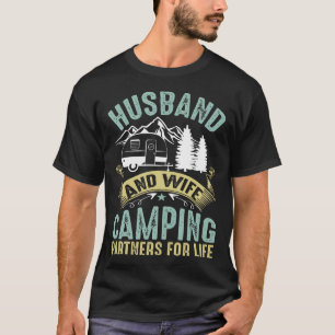 Husband Wife Camping Partners Life Rv Lovers T-Shirt