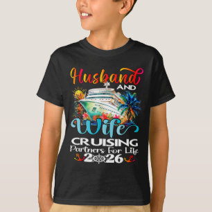 Husband Wife Cruise Vacation Couple Design T-Shirt
