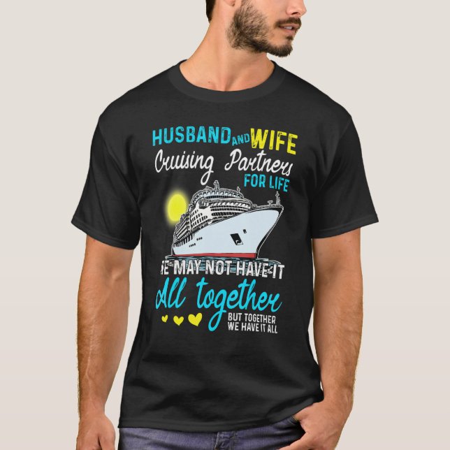 Husband Wife Cruising Anniversary Trip 2023 Honeym T-Shirt (Front)