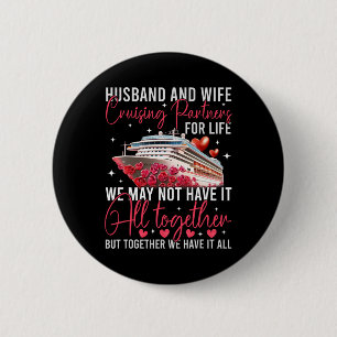 Husband Wife Cruising Anniversary Trip 2025 Honeym 6 Cm Round Badge