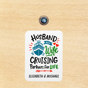 Husband Wife Cruising Partners Cabin Door  Magnet