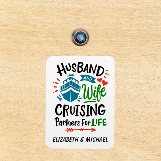 Husband Wife Cruising Partners Cabin Door  Magnet (Creator Uploaded)