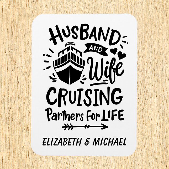 Husband Wife Cruising Partners Cabin Door   Magnet (Creator Uploaded)