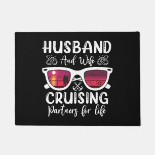 Husband Wife Cruising Partners for Life Doormat