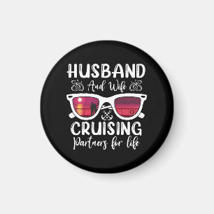 Husband Wife Cruising Partners for Life Magnet