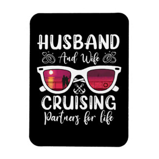 Husband Wife Cruising Partners for Life Magnet