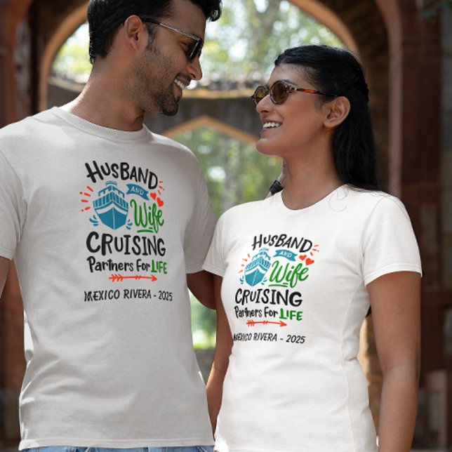 Husband Wife Cruising Partners Honeymoon  T-Shirt (Creator Uploaded)