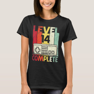 Husband Wife Gamer Marry Anniversary Level 14 Year T-Shirt