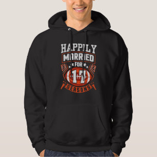 Husband Wife Happily Married For 17 Years Football Hoodie
