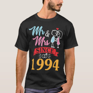 Husband Wife Mr And Mrs Since 1994 Wedding Married T-Shirt