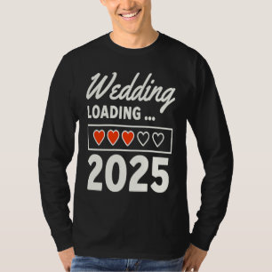 Husband Wife Wedding 2025 Matching Wedding Engagem T-Shirt