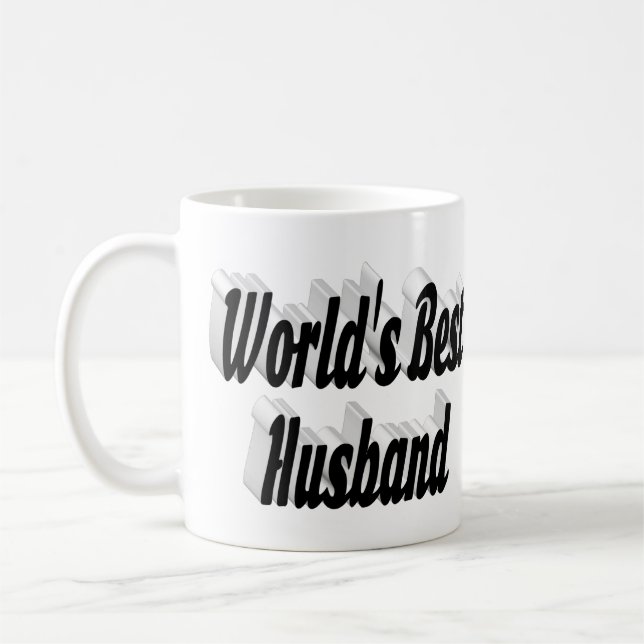 Husband with black half text coffee mug (Left)