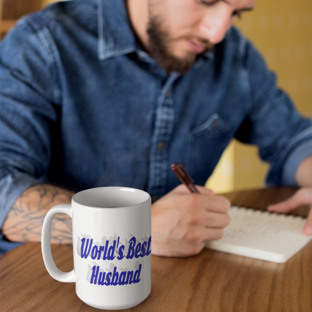Husband with blue half text  giant coffee mug (Creator Uploaded)
