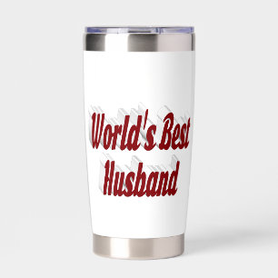 Husband with burgundy half text   insulated tumbler