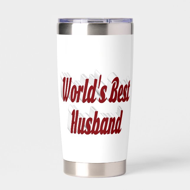 Husband with burgundy half text   insulated tumbler (Front)