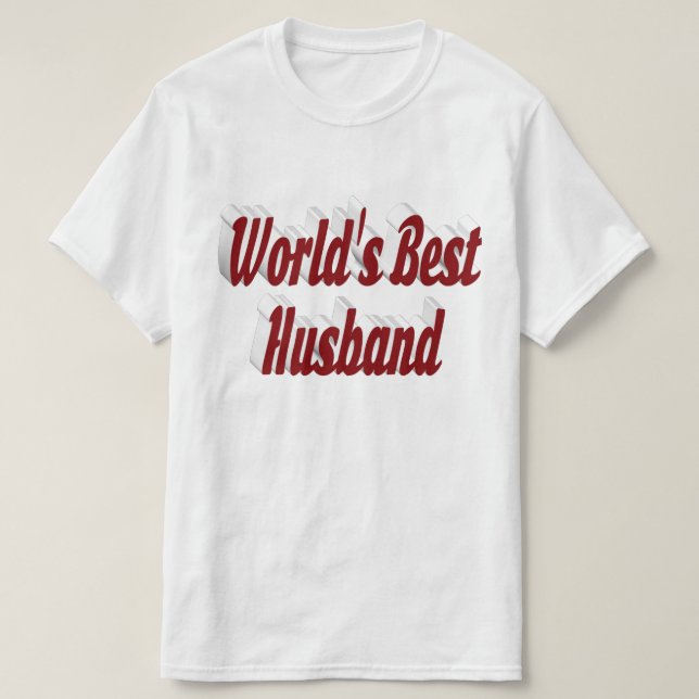 Husband with burgundy text T-Shirt (Design Front)