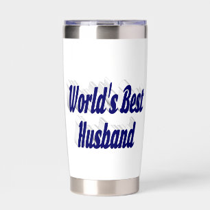 Husband with dark blue half text  insulated tumbler