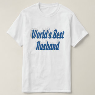 Husband with sea blue text T-Shirt